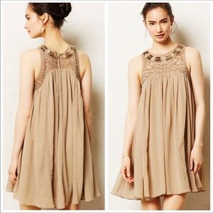 Moulinette Soeurs Anthropologie Taupe Dress